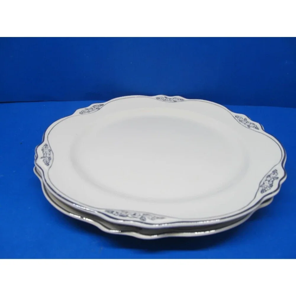 Homer Laughlin Virginia Rose Patrician F44 N8 Luncheon Plates Set Of 2 Plates GC